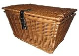 Summit Wicker Front Handlebar Bike Basket with Lid - 300-893