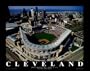Cleveland - First Indians Game at Jacobs Field Art Poster Print by Mike Smith, 28x22