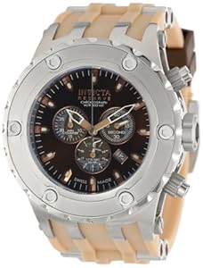 Invicta Men's 14173 Subaqua Reserve Chronograph Brown Dial Tan Polyurethane Watch