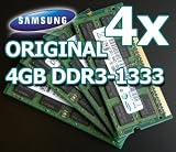 Zoom Produkt-Bild: Samsung 16GB Dual Channel Kit 4x 4GB, 204 pin, DDR3-1333 SO-DIMM (1333Mhz, PC3-10600S, CL9)
