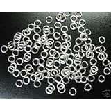 Beading Station 500-Piece Open Jump Rings for Jewelry Making, 4mm, Silver
