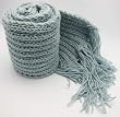 Handmade Chunky Scarf in Vintage Blue-gray - Gift Idea for Men (100% Knitted By Hand)