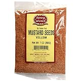 Spicy World Yellow Mustard Seeds, 7-Ounce Bags (Pack of 6)