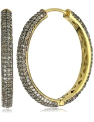 Shery Shabani "Red Carpet" Large Diamond Hoop Earrings