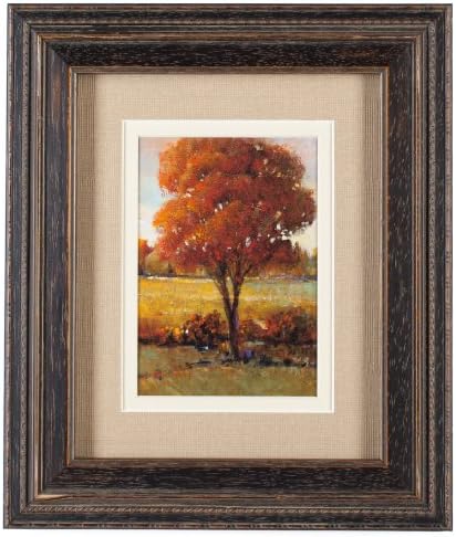 Nielsen Professional 5 by 7-Inch Milan Rustic Tiered Solid Wood Luxury Frame with Double Linen Mat