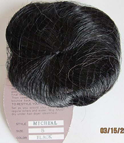 PLAYHOUSE Collection Craft DOLL HAIR WIG Style MICHAEL Fits SIZE 8" Color BLACK Synthetic JAPAN Fiber (Circa 1980's)