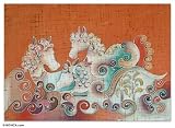 Review Novica  / Cotton wall hanging, 'Joyous Animals'