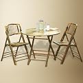 Bamboo Folding Table and Chairs Set