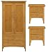 Hastings Double Wardrobe 2 Bedside Chests Set