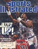Karl Malone (Utah Jazz) autographed Sports Illustrated Magazine