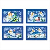 4 PC. X-MAS ANGEL PLACEMATS