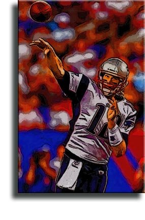 Completely Handpainted American Football Sport Painting, Custom Order FL3480, Oil on Canvas, with Option to Paint Jerry, Brett & Co. from Any Other Favorite Photograph or Picture, Unframed, Size 12