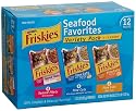Friskies Cat Food Seafood Favorites 3-Flavor Variety Pack, 12-Count Pouches (Pack of 2)