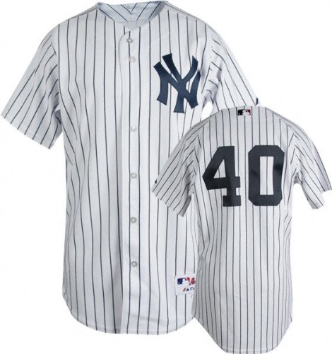 Chien-Ming Wang Majestic Authentic 2009 Home Pinstripe On-Field New York Yankees Jersey - 52