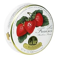 La Vie de La Vosgienne Strawberry Hard Candy, 2-Ounce Tins (Pack of 10)