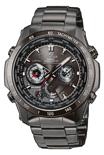 Casio New Edifice Wave Ceptor - EQW-M1000DC-1AER - Montre Homme - Quartz Analogique - Chronographe - Cadran en Acier - Bracelet en Acier - Radio Pilot&eacute;e