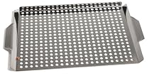 Outset QS71 Stainless Steel Large 17" x 11" Grill Grid with Handles