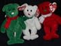 TY 2007 Jingle Beanies Series Set of All 3 Bears Lil' Flakes / Lil' Frosts / Lil' Freezes
