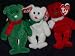 TY 2007 Jingle Beanies Series Set of All 3 Bears Lil' Flakes / Lil' Frosts / Lil' Freezes