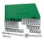 SK 91844 44 Piece 1/4-Inch Drive 6 Point Standard and Deep Socket Set with 18 Piece 3/16-Inch to 9/16-Inch and 23 Piece 4-Millimeter to 15-Millimeter Assortments