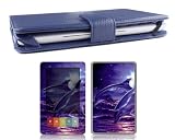 Bundle Monster Barnes & Noble Nook Genuine Leather Case Cover Jacket + Skin Art Decal Sticker + Screen Protector Ebook Accessories Combo - Fit 3G and Wifi Version