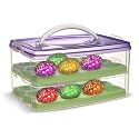 Snap 'N Stack Egg-Tainer for Whole or Deviled Eggs - Purple by Snapware