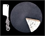 Arthur Court Grape Cheese Knife with 8-Inch Round Black Granite Cheese Board by Arthur Court Designs