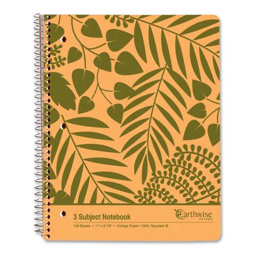 Ampad Envirotec 3-Subject Notebook, College/Medium Rule, 8.87 x 11 Inches, White, 150 Sheets (40104) Ampad Envirotec 3-Subject Notebook, College/Medium Rule, 8.87 x 11 Inches, White, 150 Sheets (40104)