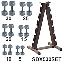 Hex Dumbbell and Rack Package