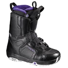 Salomon Women's Pearl Snowboard Boots Black Size 7.5 UK