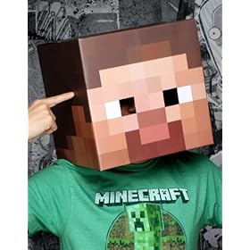  Minecraft 12 inch Steve Head Costume Mask
