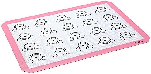 Artizer Silicone Baking Mat - Set of 2 Half Sheet (Large 11 5/8" x 16 1/2") - Non Stick Silicon Liner for Bake Pans & Rolling- Macaron/Pastry/Cookie/Bun/Bread Making - Professional Grade Nonstick