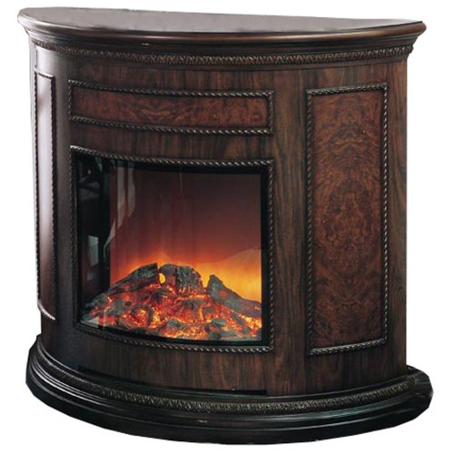 Yosemite Home Decor DF-EFP180 Wooden Electric Fireplace, Brown