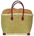 Natural Straw / Beach / Shopper / Tote Bag Small With Red Handles 16