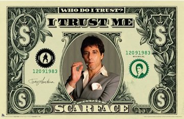 Scarface (Pacino Money) Movie Poster Print - 16