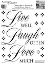 RoomMates RMK0033SS Live Well, Laugh Often, Love Much Peel and Stick Single Sheet