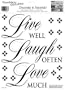 RoomMates RMK0033SS Live Well, Laugh Often, Love Much Peel & Stick Single Sheet