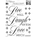 RoomMates RMK0033SS Live Well-Love Often-Love Much Peel & Stick Single Sheet