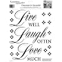 RoomMates RMK0033SS Live Well-Love Often-Love Much Peel & Stick Single Sheet