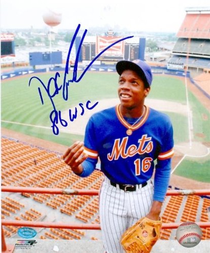 Dwight Gooden Autographed/Hand Signed 8x10 Photo (New York Mets 1986 World Series Champion) Rare Cla