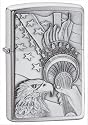 Zippo Lightrer Something Patriotic Emblem, Brushed Chrome