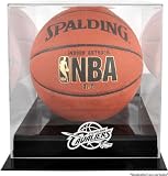 Cleveland Cavaliers Blackbase Logo Basketball Display Case and Mirror Back