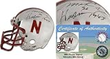 Mike Rozier Signed Nebraska Riddell Chrome Mini Helmet w/Heisman''83 Nebraska Cornhuskers NCAA