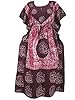 Womans Caftans Kaftans Batik Printed Kimono Sleeves Maxi Dress Cover up One Size