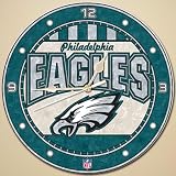 Philadelphia Eagles 12 Inch Art Glass Clock