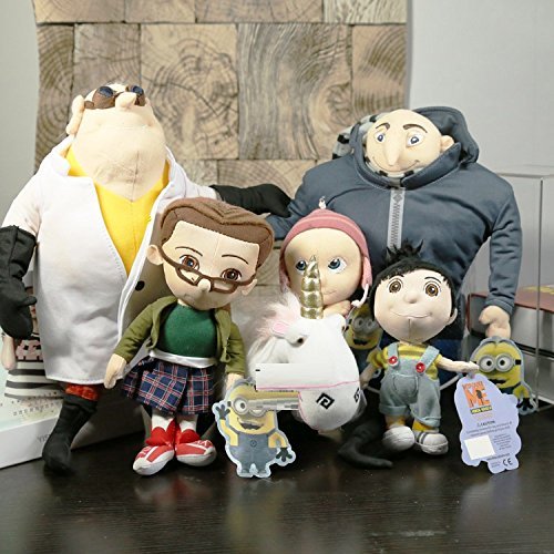 Despicable Me Gru Unicorn Edith Agnes Cuddly Nefario 6pcs/set Soft Stuffed Plush Toy Doll Kids Gift