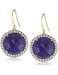 Jemma Wynne "Prive" Lapis Round Stone and Diamond Drop Earrings