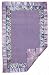 Lavender Cuddle Bug Security Blanket - Multi-textured, double layered security blanket for babies and toddlers. 14 in x 22 in. 100% Cotton Terry cloth, 100% Cotton Flannel with 100% Polyester Satin trim and ribbon. Made in USA.