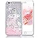 iPhone 6 Plus Case,iPhone 6S Plus Case,Crazy Panda Candy Color Quicksand Luxury Liquid Floating Bling Moving Star Glitter Case for iPhone 6 Plus/6S Plus Infused with Pink Love Hearts -Navy Anchor