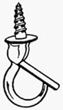 National #N119-909 2PK 7/8 Brass Cup Hook